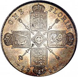 Large Reverse for Florin 1912 coin