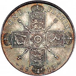 Large Reverse for Florin 1913 coin