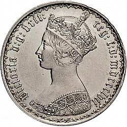 Large Obverse for Florin 1857 coin