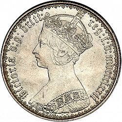 Large Obverse for Florin 1872 coin