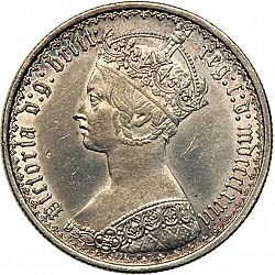 Large Obverse for Florin 1873 coin