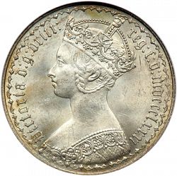 Large Obverse for Florin 1881 coin