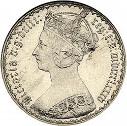 Large Obverse for Florin 1885 coin