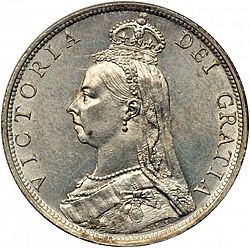 Large Obverse for Florin 1890 coin