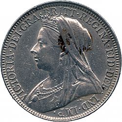 Large Obverse for Florin 1901 coin