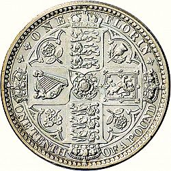 Large Reverse for Florin 1849 coin