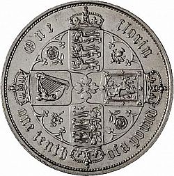 Large Reverse for Florin 1857 coin