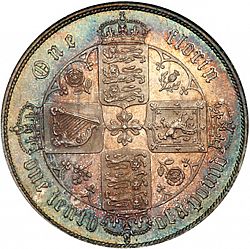 Large Reverse for Florin 1864 coin