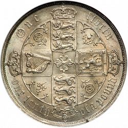 Large Reverse for Florin 1881 coin