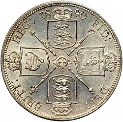 Large Reverse for Florin 1890 coin