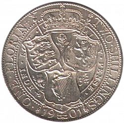 Large Reverse for Florin 1901 coin