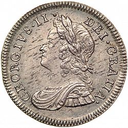 Large Obverse for Threepence 1740 coin