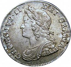 Large Obverse for Threepence 1746 coin