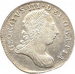 Large Obverse for Threepence 1780 coin