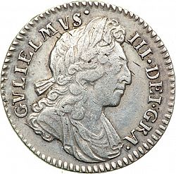 Large Obverse for Threepence 1698 coin