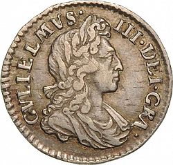 Large Obverse for Threepence 1700 coin