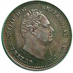 Large Obverse for Threepence 1836 coin