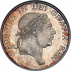 Large Obverse for Three Shillings 1812 coin