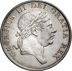 Large Obverse for Three Shillings 1813 coin