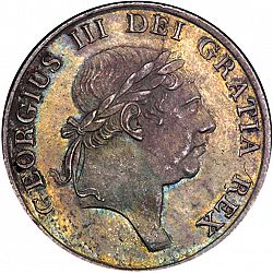 Large Obverse for Three Shillings 1814 coin