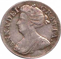 Large Obverse for Fourpence 1713 coin
