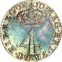 Large Reverse for Fourpence 1710 coin