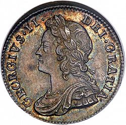Large Obverse for Fourpence 1731 coin