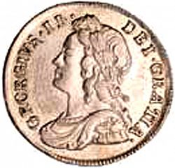Large Obverse for Fourpence 1732 coin