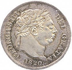 Large Obverse for Fourpence 1820 coin