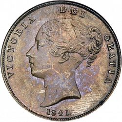 Large Obverse for Groat 1841 coin