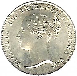Large Obverse for Groat 1844 coin