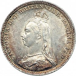 Large Obverse for Groat 1888 coin