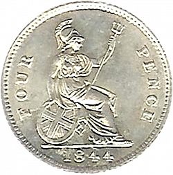 Large Reverse for Groat 1844 coin