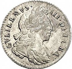Large Obverse for Fourpence 1699 coin