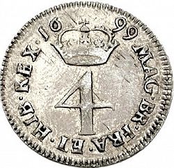 Large Reverse for Fourpence 1699 coin