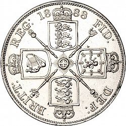 Large Reverse for Double Florin 1888 coin