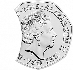 Large Obverse for 50p 2015 coin