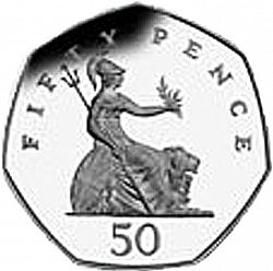 Large Reverse for 50p 1983 coin