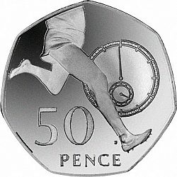 Large Reverse for 50p 2004 coin