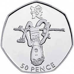 Large Reverse for 50p 2009 coin