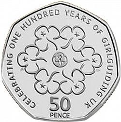 Large Reverse for 50p 2010 coin