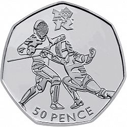 Large Reverse for 50p 2011 coin