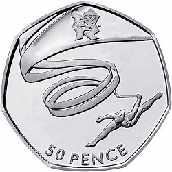 Large Reverse for 50p 2011 coin