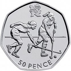 Large Reverse for 50p 2011 coin