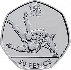 Large Reverse for 50p 2011 coin