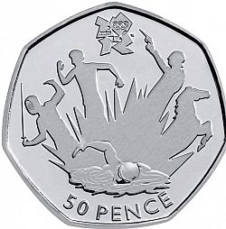 Large Reverse for 50p 2011 coin