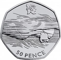 Large Reverse for 50p 2011 coin