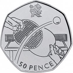 Large Reverse for 50p 2011 coin