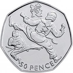 Large Reverse for 50p 2011 coin