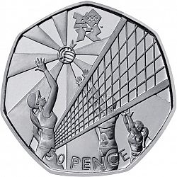 Large Reverse for 50p 2011 coin